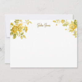 Tarjeta Pequeña Bonito Farmhouse Golden Yellow Floral