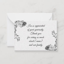 Bonito marco Rosa después del funeral Gracias Cart