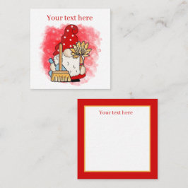 Tarjeta Pequeña bonito negocio de limpieza agregar gnomo de texto