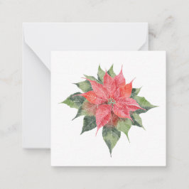 Tarjeta Pequeña Bonito Poinsettia