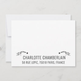 Tarjeta Pequeña Bonitos Sans Serif Name Decorative ShoStars