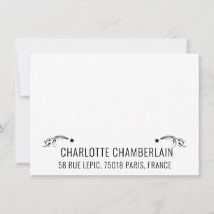 Tarjeta Pequeña Bonitos Sans Serif Name Decorative ShoStars