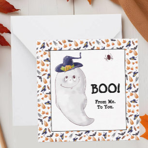 Tarjeta Pequeña Boo de mí para ti Cliente Halloween