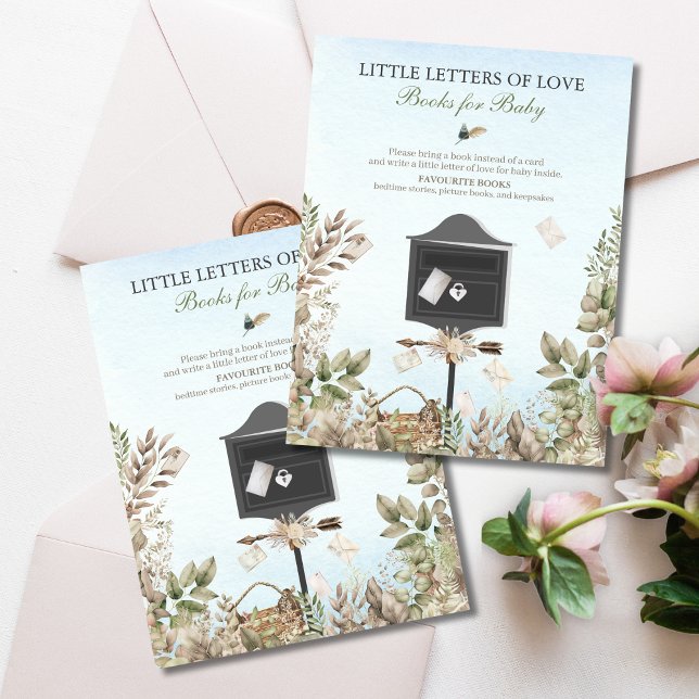 Tarjeta Pequeña Books For Baby Little Love Letters Baby Shower (Subido por el creador)