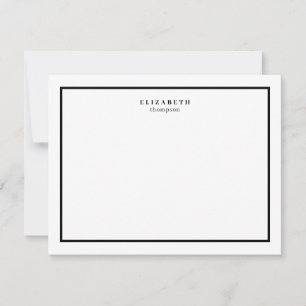 Tarjeta Pequeña Borde blanco y negro moderno simple