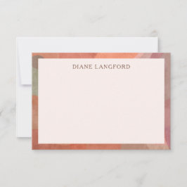 Tarjeta Pequeña Borde de acuarela neutra moderno