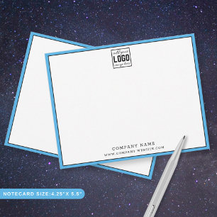 Tarjeta Pequeña Borde de color de marca editable con logotipo come