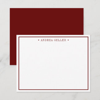 Tarjeta Pequeña Borde de marrón clásico minimalista