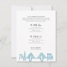 Tarjeta Pequeña Borde de mosaico de Charleston en alojamiento azul