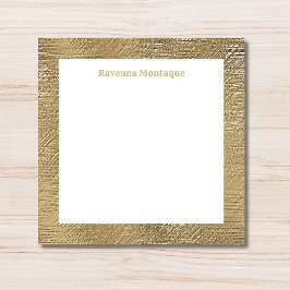 Tarjeta Pequeña Borde de textura de oro moderno con nombre persona