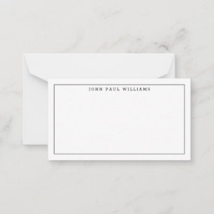 Tarjeta Pequeña Borde delgado formal profesional clásico simple