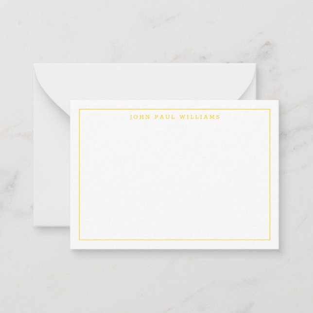 Tarjeta Pequeña Borde delgado simple profesional amarillo brillant (Anverso)