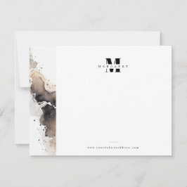 Tarjeta Pequeña Borde elegante letra negrita Nombre de monograma s