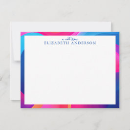 Tarjeta Pequeña Borde Geométrico Colorido Personalizado