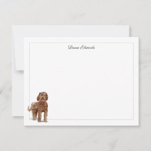 Tarjeta Pequeña Borde gris labrador personalizado
