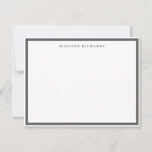 Tarjeta Pequeña Borde gris oscuro básico personalizado