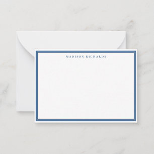 Tarjeta Pequeña Borde Personalizado Azul Marino Claro Básico
