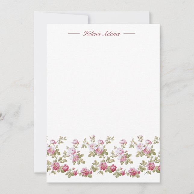 Tarjeta Pequeña Borde rosa rosa rosa rosado elegante y personaliza (Anverso)
