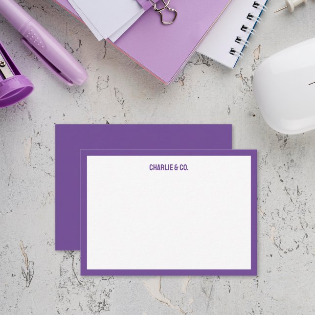 Tarjeta Pequeña Borde único púrpura medio minimalista, (Subido por el creador)