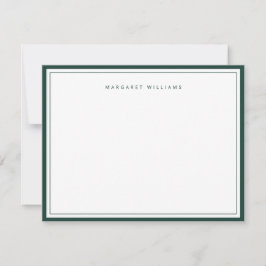 Tarjeta Pequeña Borde verde esmeralda simple moderno minimalista
