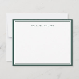 Tarjeta Pequeña Borde verde esmeralda simple moderno minimalista