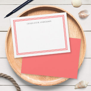 Tarjeta Pequeña Bordes Clásicos Modernos de Color Personalizado