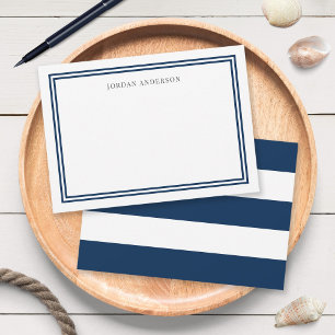 Tarjeta Pequeña Bordes de color personalizado y franjas blancas pe