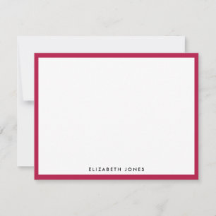 Tarjeta Pequeña Borgoña Rojo Simple Moda Moderna Clásico Minimalis