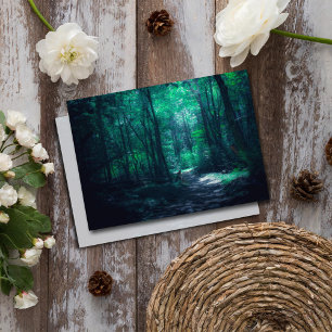 Tarjeta Pequeña Bosque Encantado Fotografía de Naturaleza Mística 