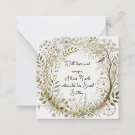 Tarjeta Pequeña Bosque etéreo encantado