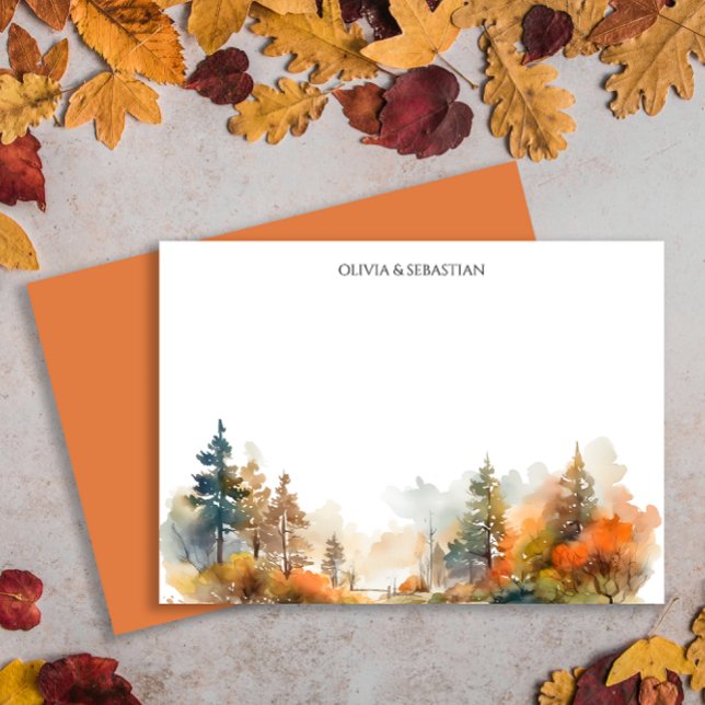 Tarjeta Pequeña Bosque otoñal de bosques rústicos (Subido por el creador)