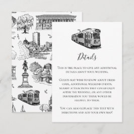 Tarjeta Pequeña Boston Toile (Ed. Aniversario) Negro/Blanco