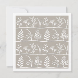 Tarjeta Pequeña Botanic Serenade Soft Taupe Minimalist Silhouettes