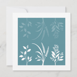 Tarjeta Pequeña Botanic Serenade Spring Meadow Blue Floral Minimal
