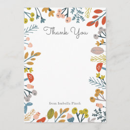 Tarjeta Pequeña Botánica de Otoño