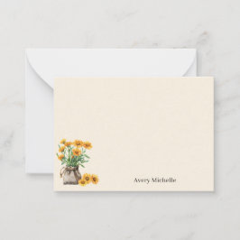 Tarjeta Pequeña Botanical Illustration Personal Stationary