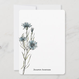 Tarjeta Pequeña Botánico moderno de flores silvestres personalizad