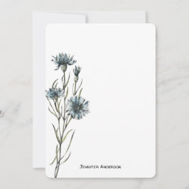 Tarjeta Pequeña Botánico moderno de flores silvestres personalizad