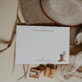 Tarjeta Pequeña Botas de Vaquero para Ella y para Él Boda