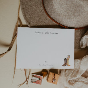 Tarjeta Pequeña Botas de Vaquero para Ella y para Él Boda