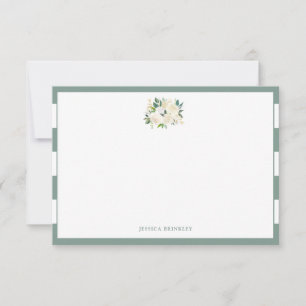 Tarjeta Pequeña Bouquet rosa blanco Personalizado Stationary