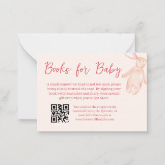 Tarjeta Pequeña Bow Baby Shower Book Card