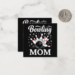 Tarjeta Pequeña Bowling Mamá Pins Corazón Divertido Liga Día de la