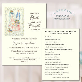 Tarjeta Pequeña Boy or Girl Baby Pregnancy Announcement