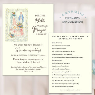 Tarjeta Pequeña Boy or Girl Baby Pregnancy Announcement 