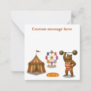Tarjeta Pequeña Brandon, oso fuerte del circo
