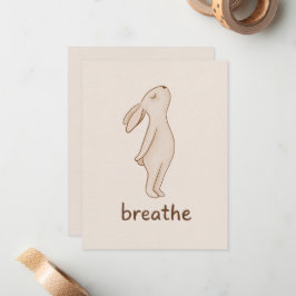 Tarjeta Pequeña Breathe Bunny Flat Note Card