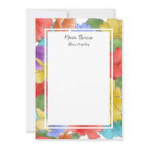 Bright Floral Framed Personalized Notes And Ideas