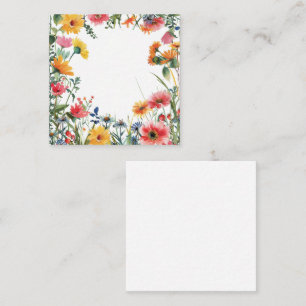 Tarjeta Pequeña Brillante Watercolor Flower Garden