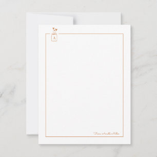 Tarjeta Pequeña Brown Cute Hearts Mason Jar Stationery personal